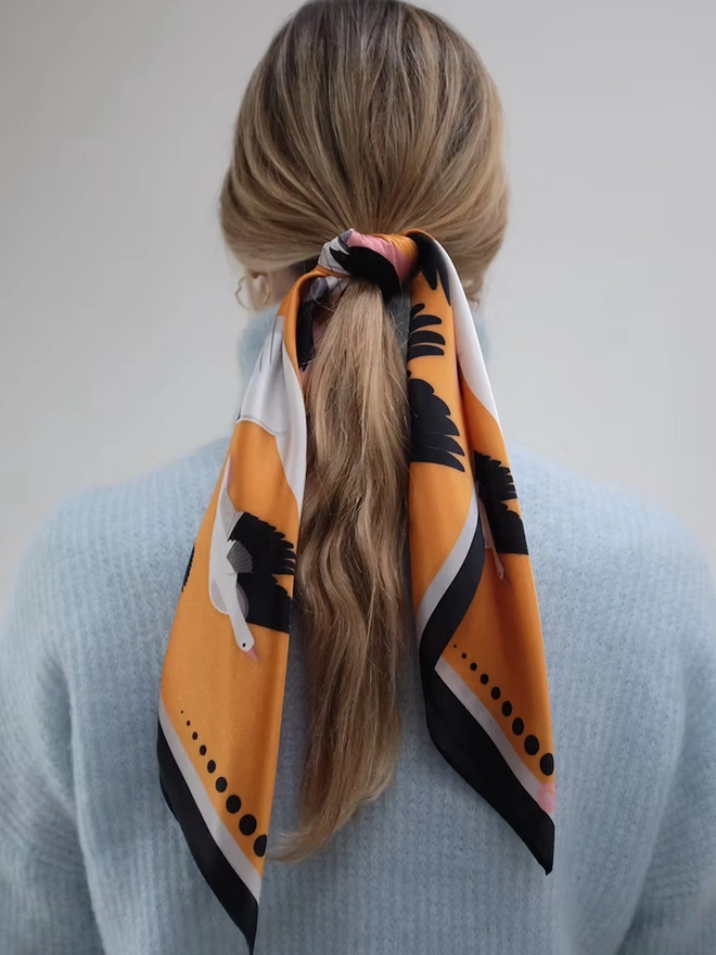 'Wild Geese' Silk Scarf