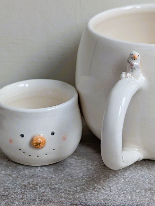 snowman ceramic egg cup