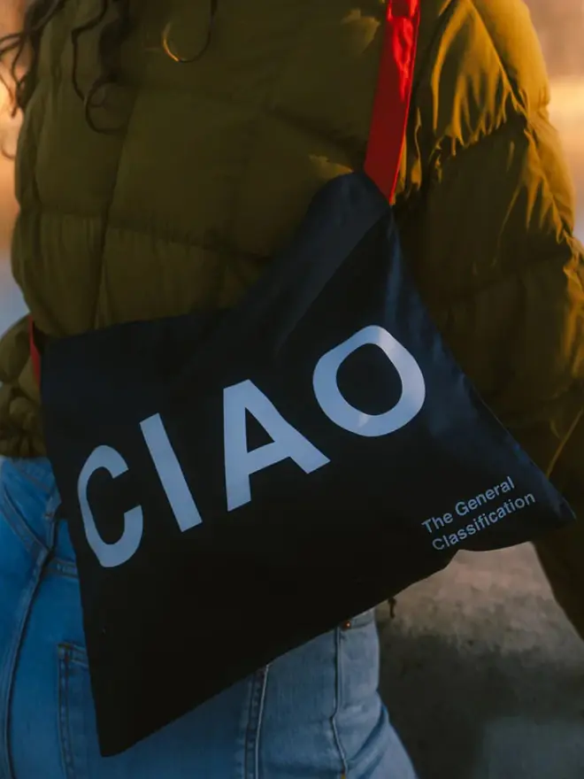 'Ciao' Canvas Musette, being worn. 