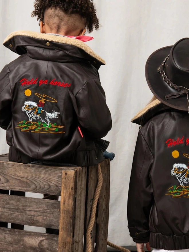 'Hold Ya Horses' Leather Jacket