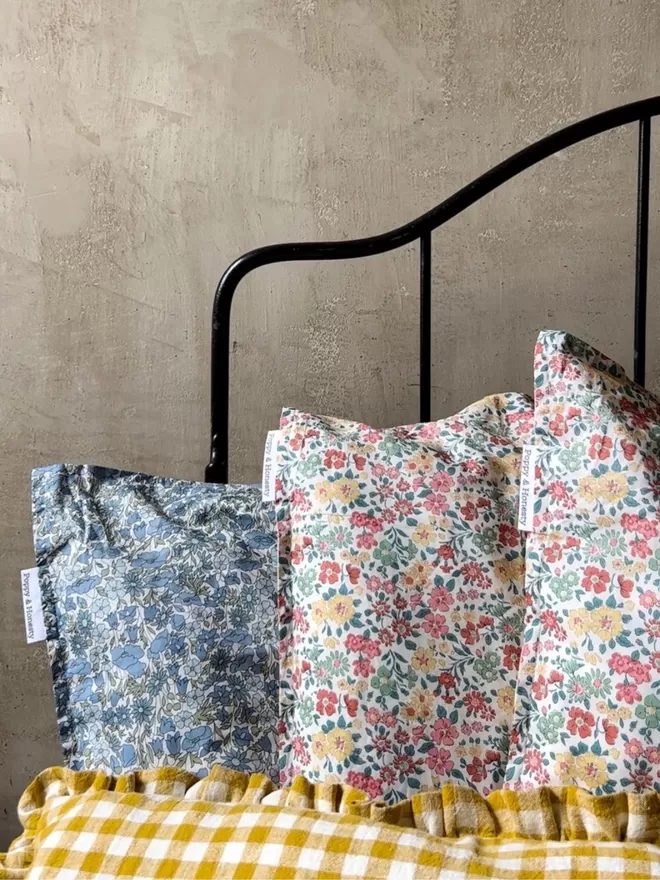 Pillowcase made with Liberty Fabric 'Annabella'