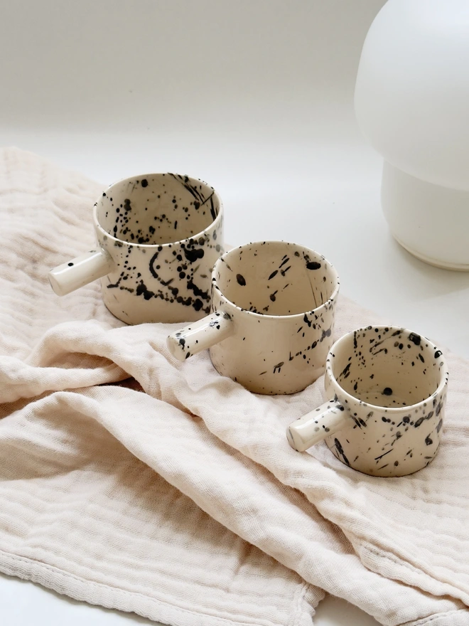 White Speckled Espresso Cup