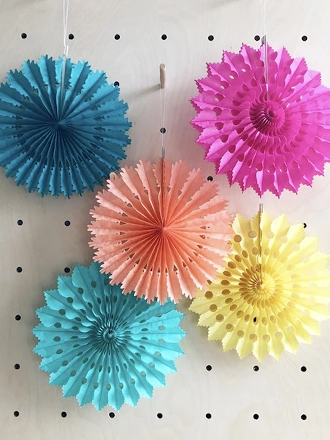 Colourful Fans (Set of 5)