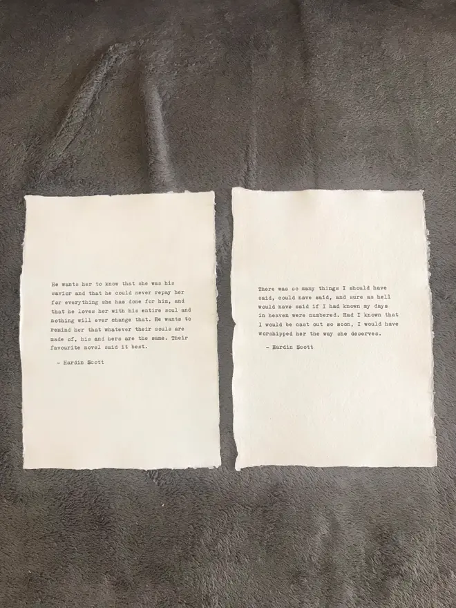 Custom Typewriter Print