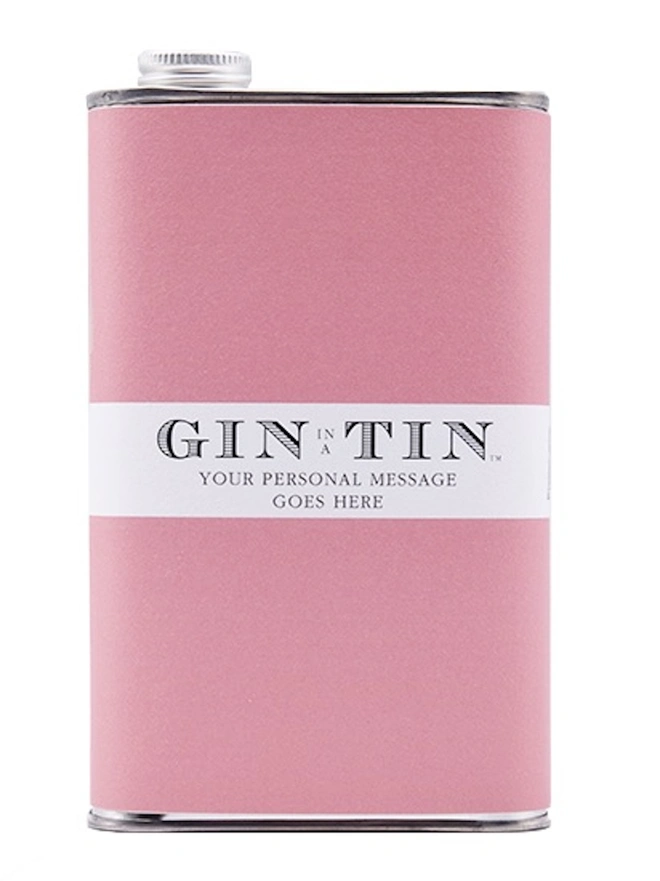 A Personalised Pink Tin of Gin