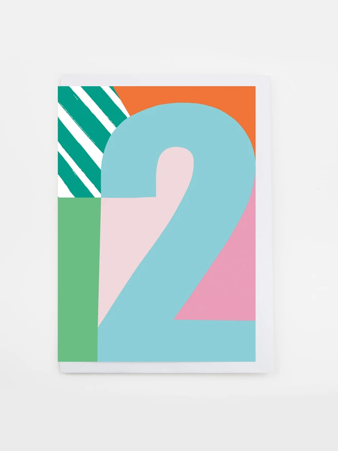 number 2 2nd birthday card