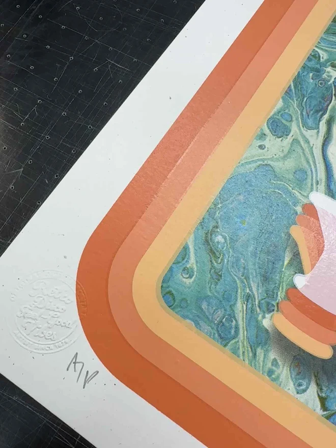 my music screenprint retro themed typography