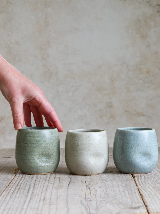 Handmade Ceramic Dimple Tumbler