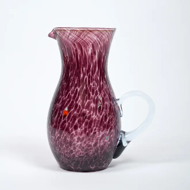 burgundy glass jug