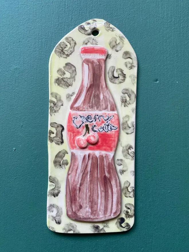 cherry cola ceramic hanging wall tile