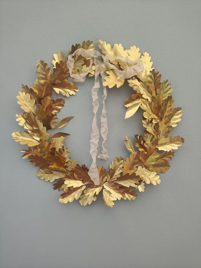 Brass Irish Oak Wreath