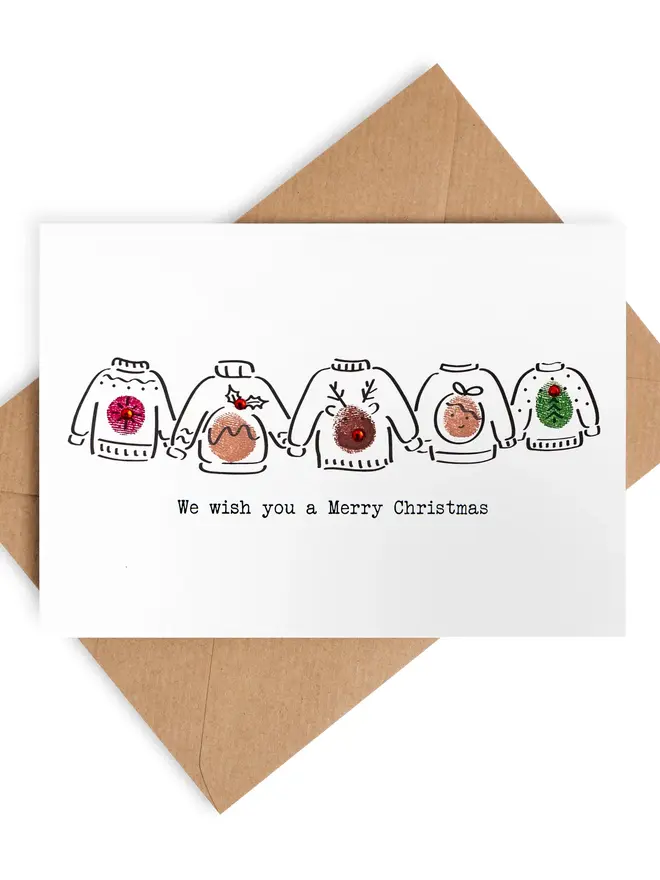 christmas jumper card making kit