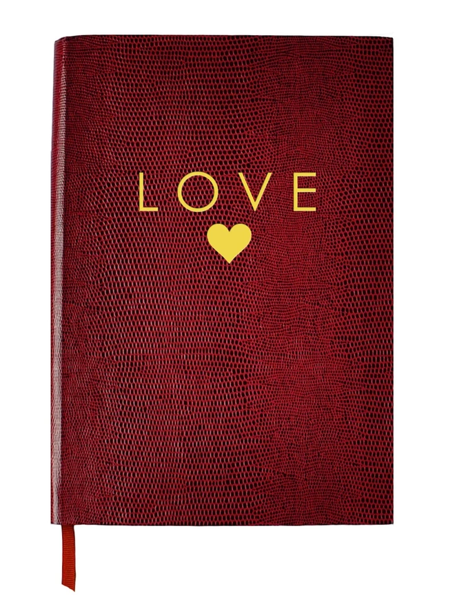 'Love'  Burgundy Pocket Notebook