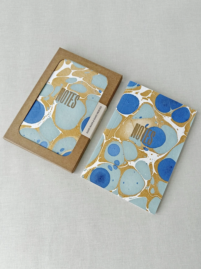 picture of two marbled books