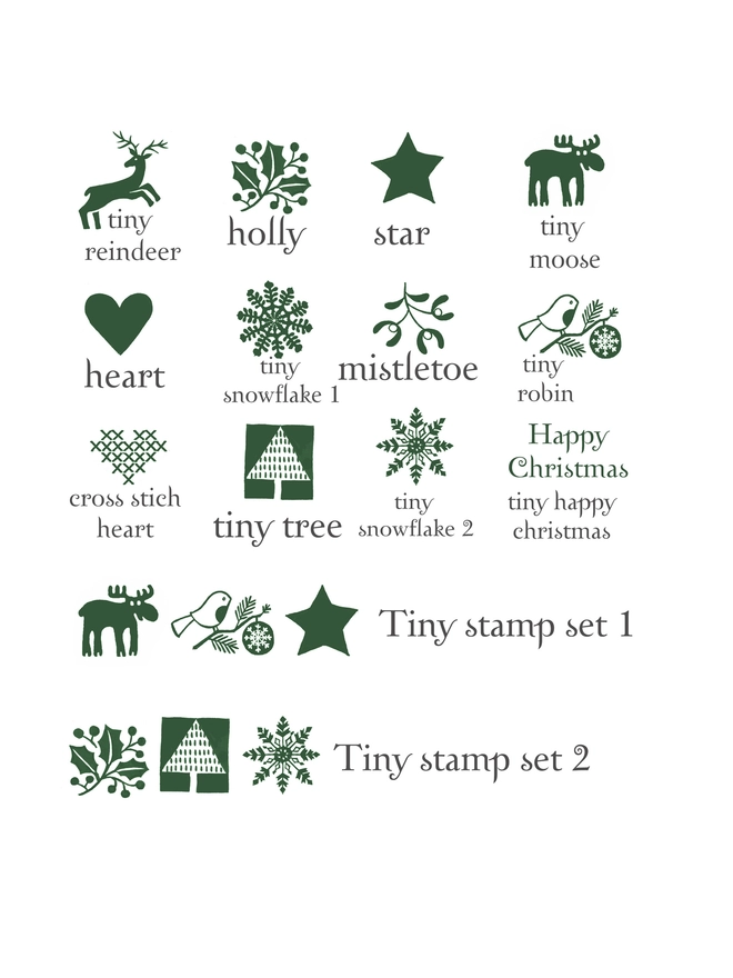 tiny christmas stamp graphic
