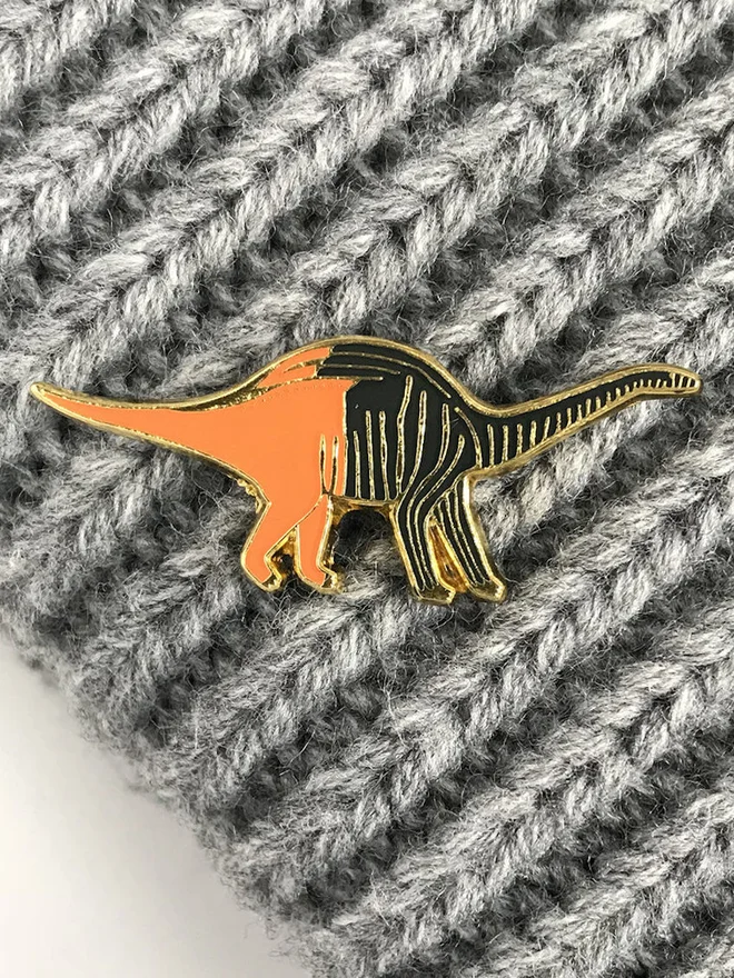 Rebbachisaurus Dinosaur Enamel Pin Badge