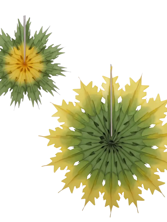 Classic Snowflake Moss & Mustard Bunting Duo