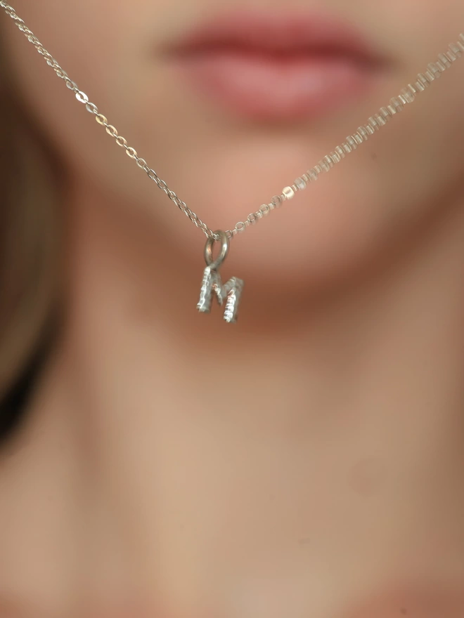 personalised silver necklace