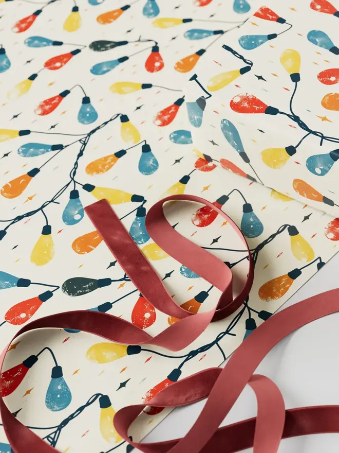 Christmas Lights Wrapping Paper