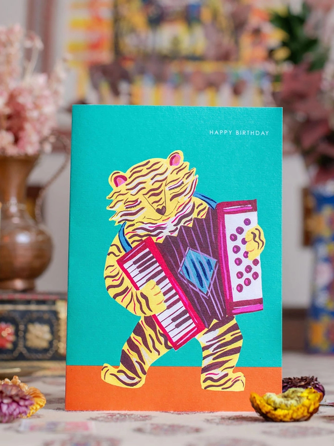 tiger birthday card
