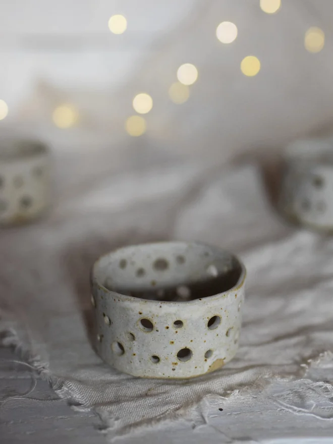 stoneware tealight holder