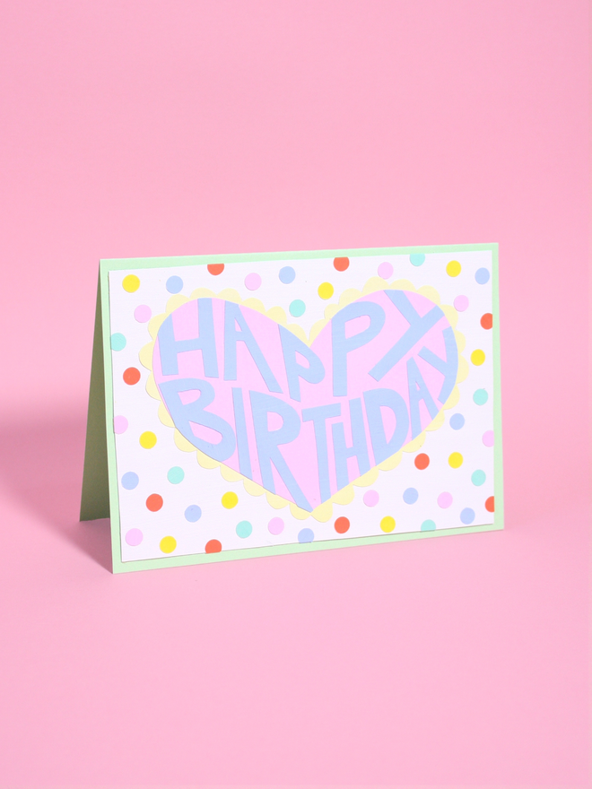 "Happy Birthday" Collaged Card