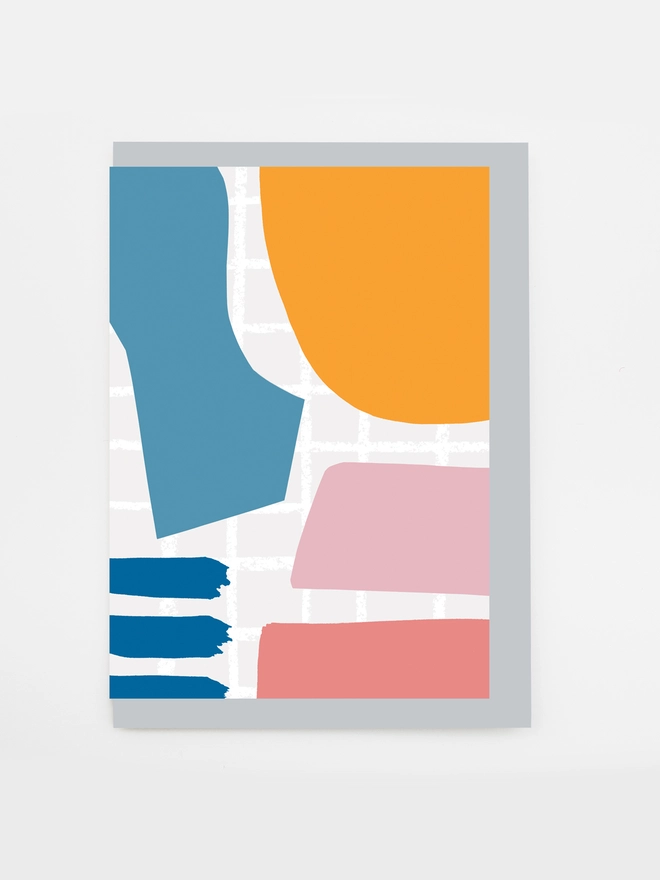 abstract shape pattern greetings card