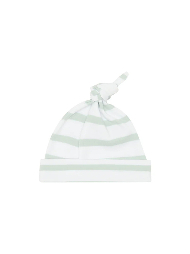Seafoam Striped Baby Hat