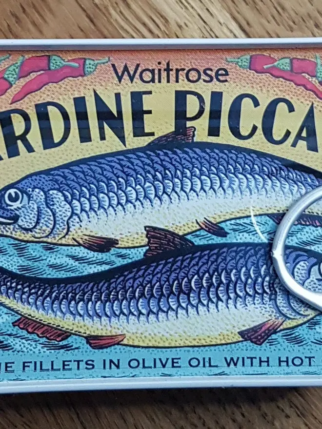Sardine Piccanti Tin Embroidery Wall Art