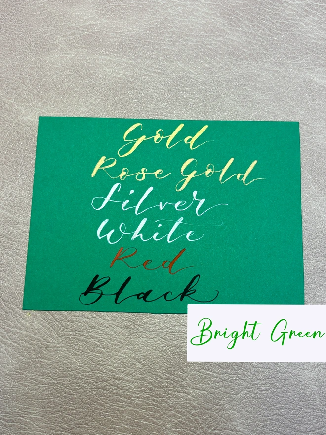 Bright Green Ink Options