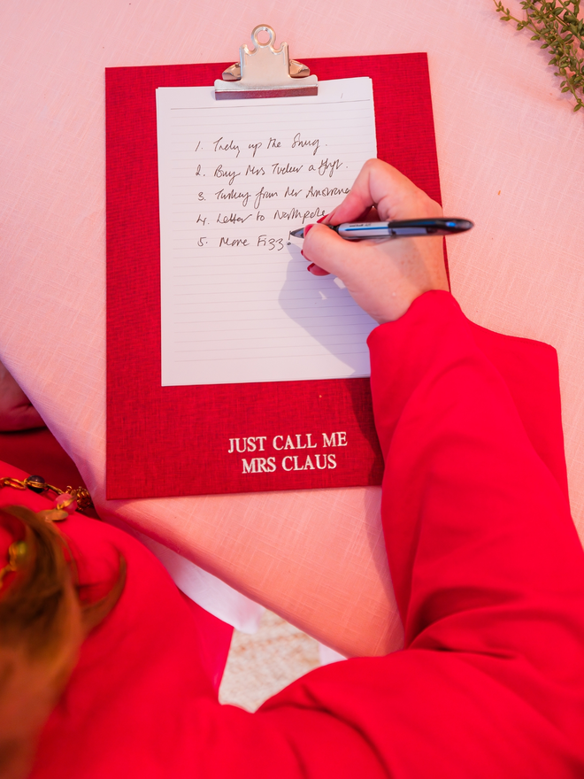 Mrs Claus clipboard