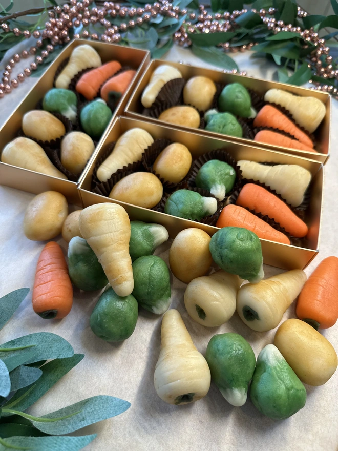 Marzipan Christmas Dinner Veg
