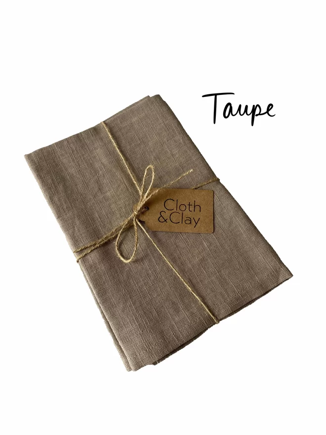 Taupe napkins x2