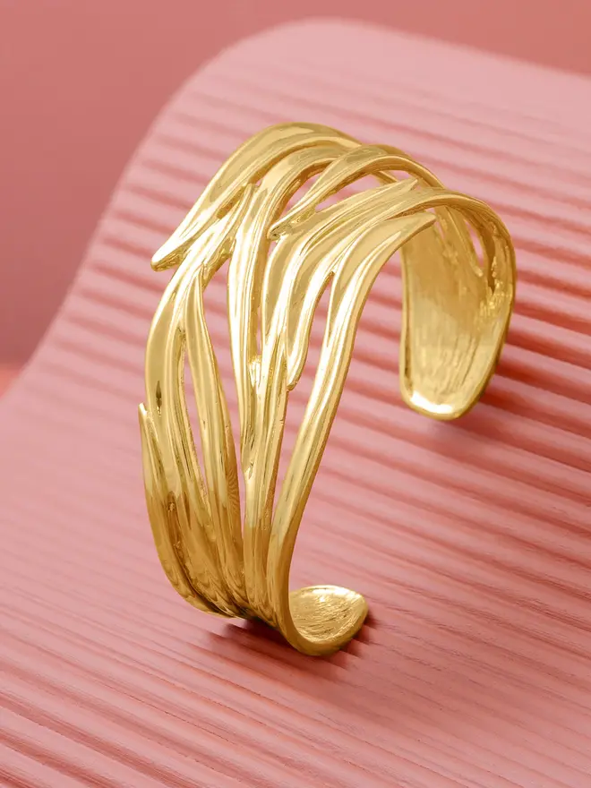 Gold Wave Cuff 