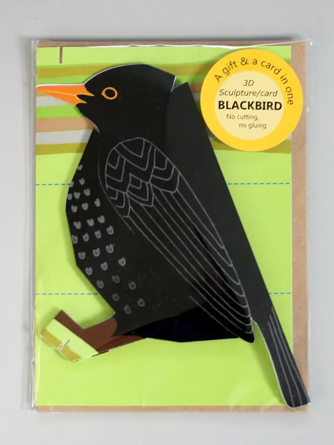3d blackbird pop out card