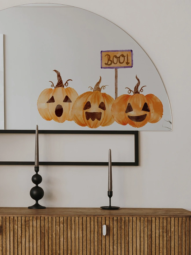 pumpkin halloween wall and window sticker decal