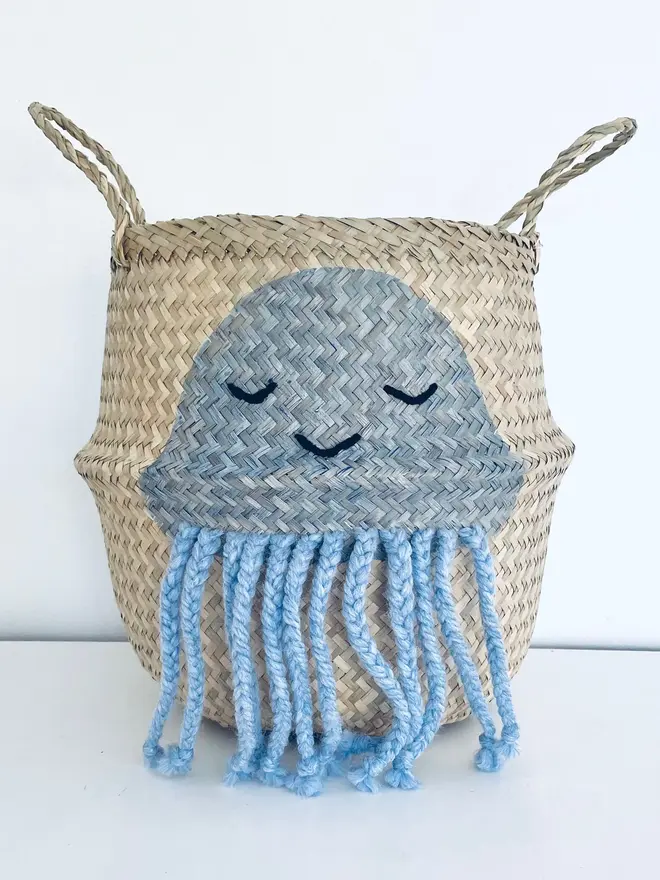 Blue Jellyfish Belly Basket