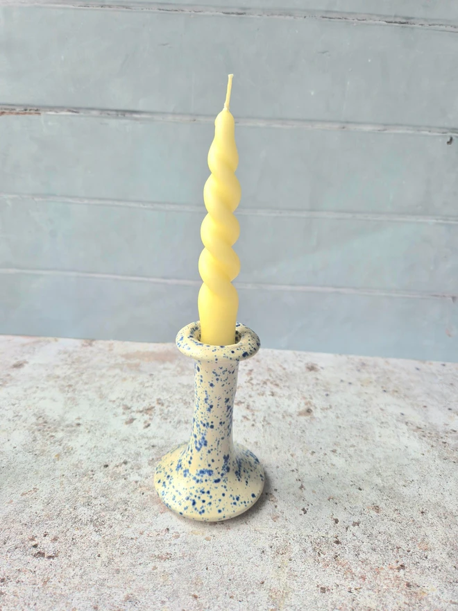 ceramic candlestick holder, pottery candlestick holder, Jenny Hopps Pottery, Candle gift, 