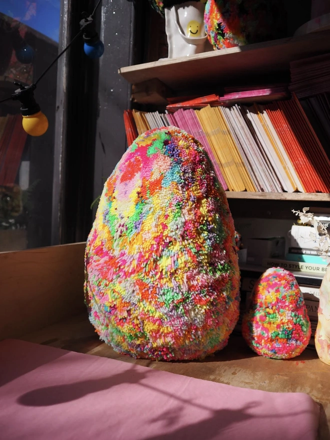 Giant Pom Pom Rainbow Egg