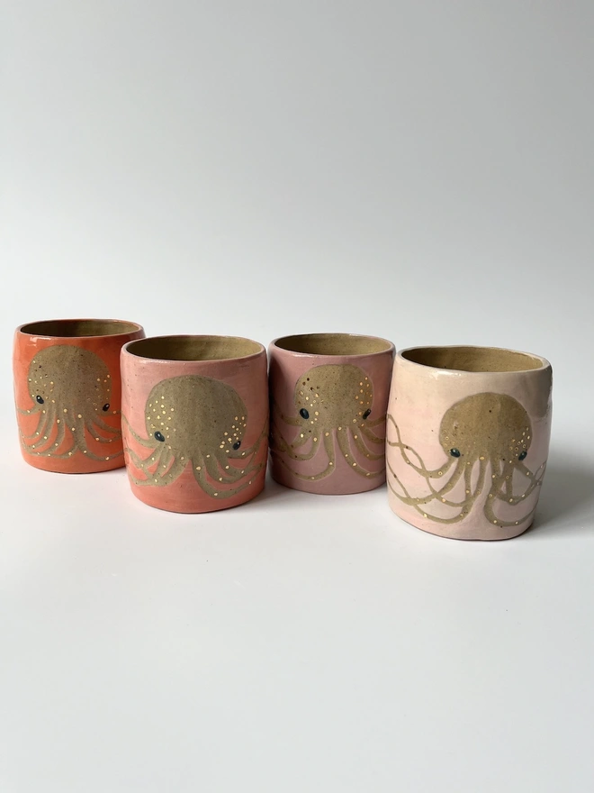  Ombre Pink Octo-Mug 