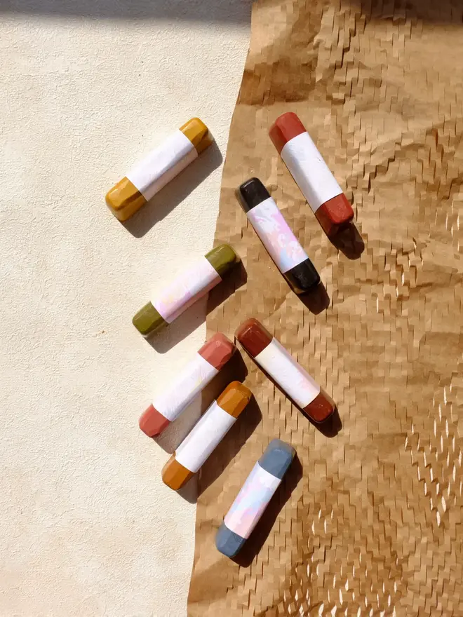 Vegan Earth And Plant Natural Pigment Crayons (Set Of 8)