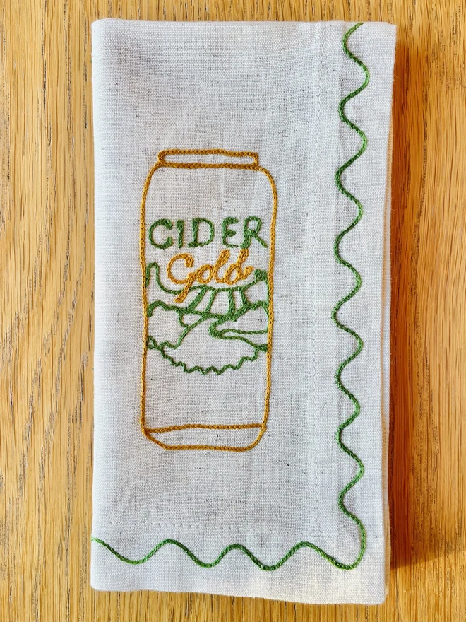 Embroidered Couple's Cocktail Napkins (Set Of 2)