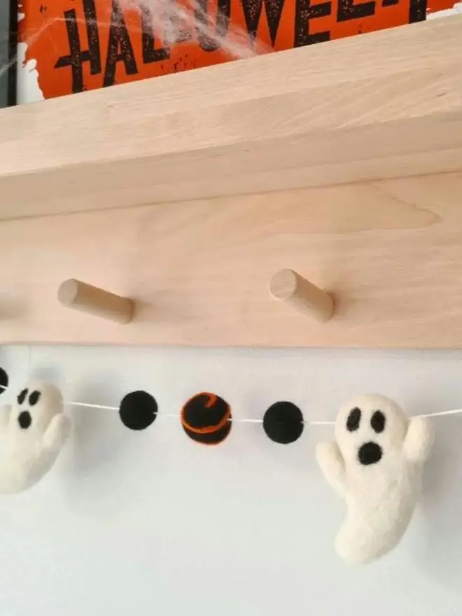 Felt Ghost Garland Halloween Decoration 
