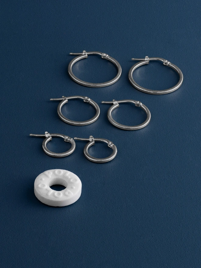 Loel Silver Classic Hoop Earrings