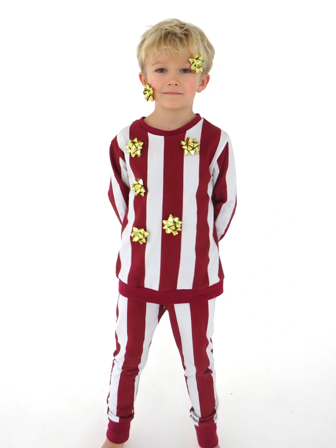 Christmas Candy Cane Organic Cotton Kids Pyjamas