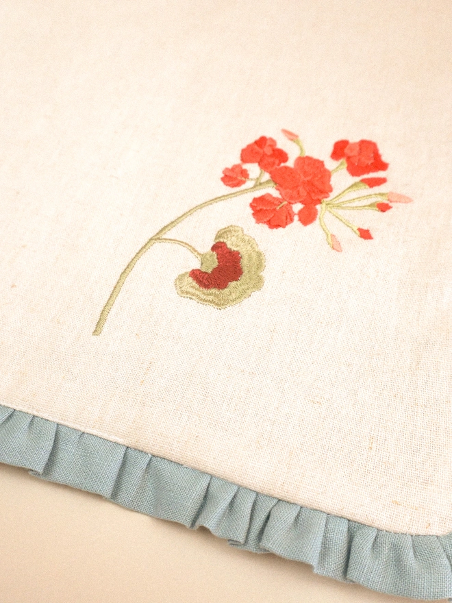 Close up geranium placemat