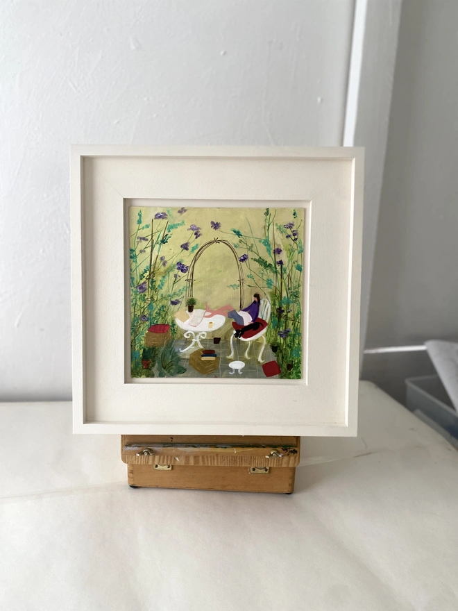 Summer Garden Painting of rest and relaxation