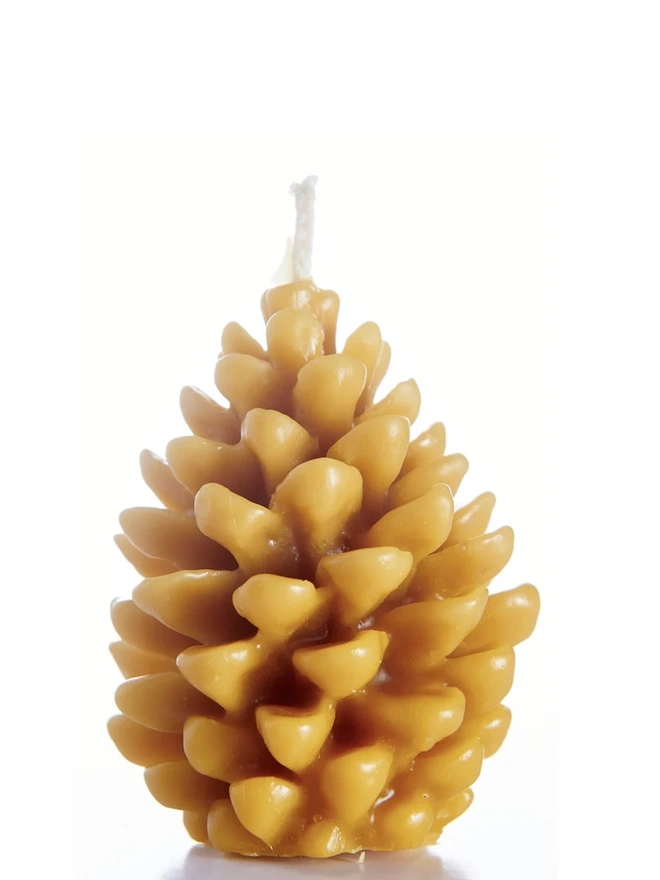 100% Pure Beeswax Pine Cone Candle