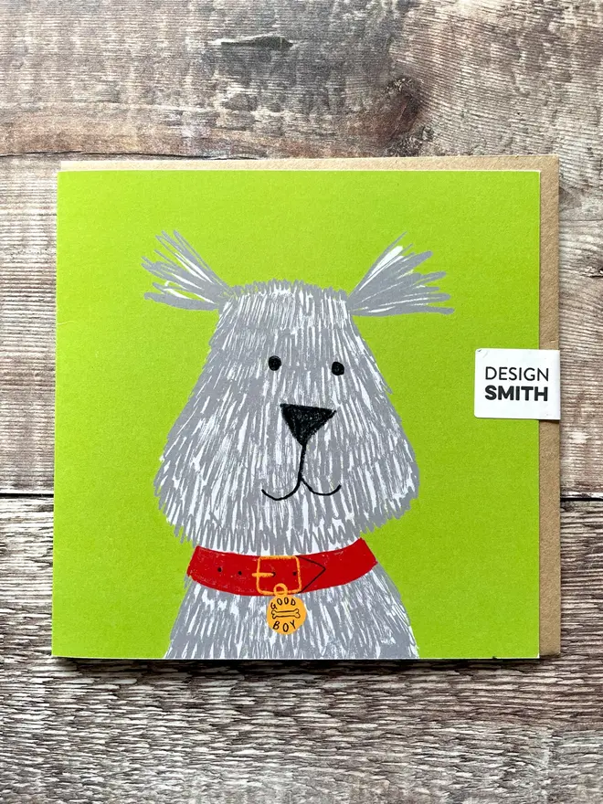 Scruffy Mutt- Blank greeting card 