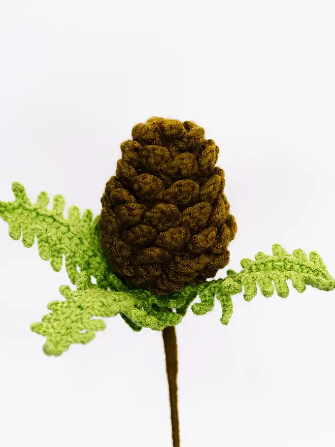 Crochet flower pine cone
